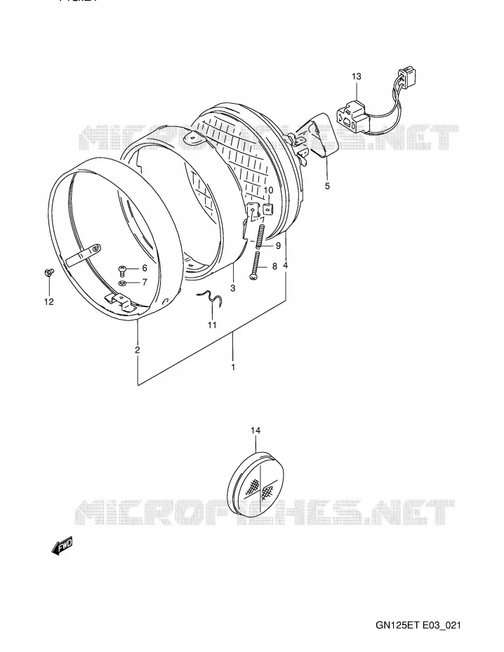 PHARE Suzuki MOTO 125 GN 1996  GN125ET(E3)