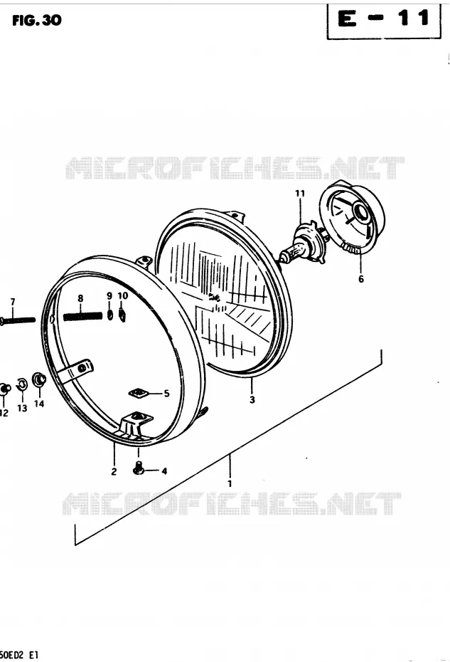PHARE Suzuki MOTO 450 GS 1983  GS450D(2/Z/D)