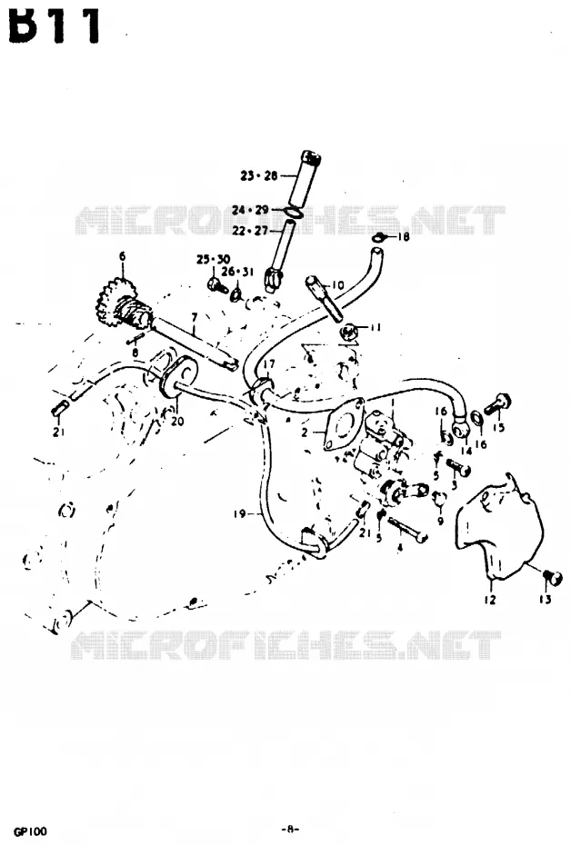 POMPE A HUILE Suzuki MOTO 100 GP 1978  GP100UC(C/N)