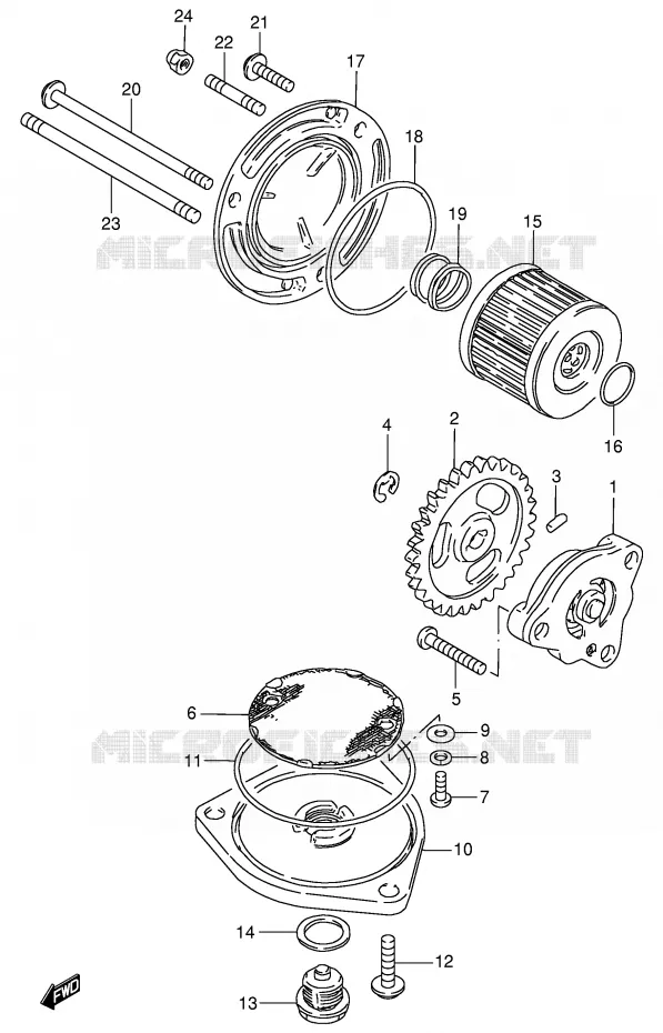 POMPE A HUILE Suzuki MOTO 125 GN 1982  GN125EZ(E1)