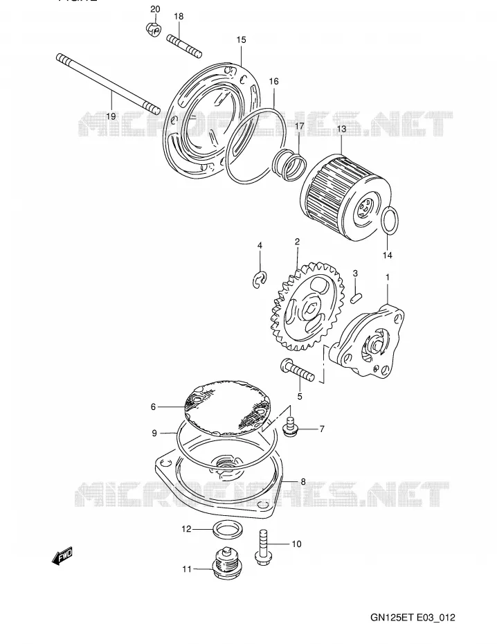 POMPE A HUILE Suzuki MOTO 125 GN 1992  GN125EN(E3)