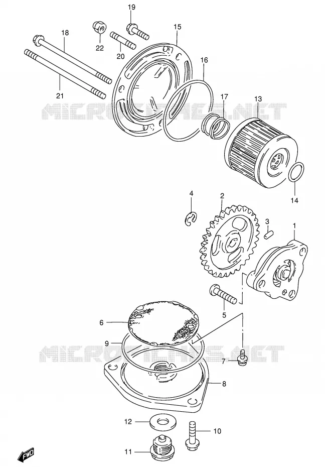 POMPE A HUILE Suzuki MOTO 125 GS 1985  GS125ESF(E1)