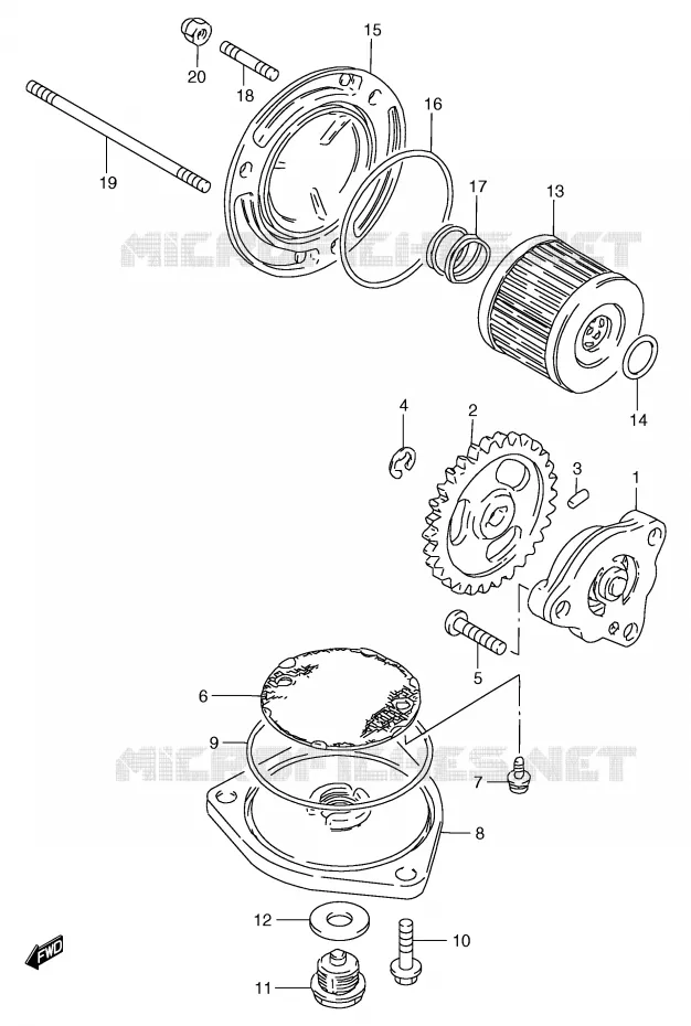 POMPE A HUILE Suzuki MOTO 125 GS 2000  GS125UY(E71)