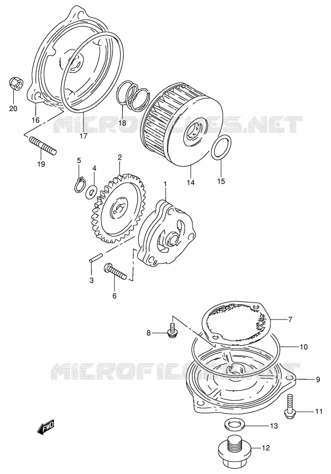 POMPE A HUILE Suzuki MOTO 250 GN 1992  GN250N(E2)