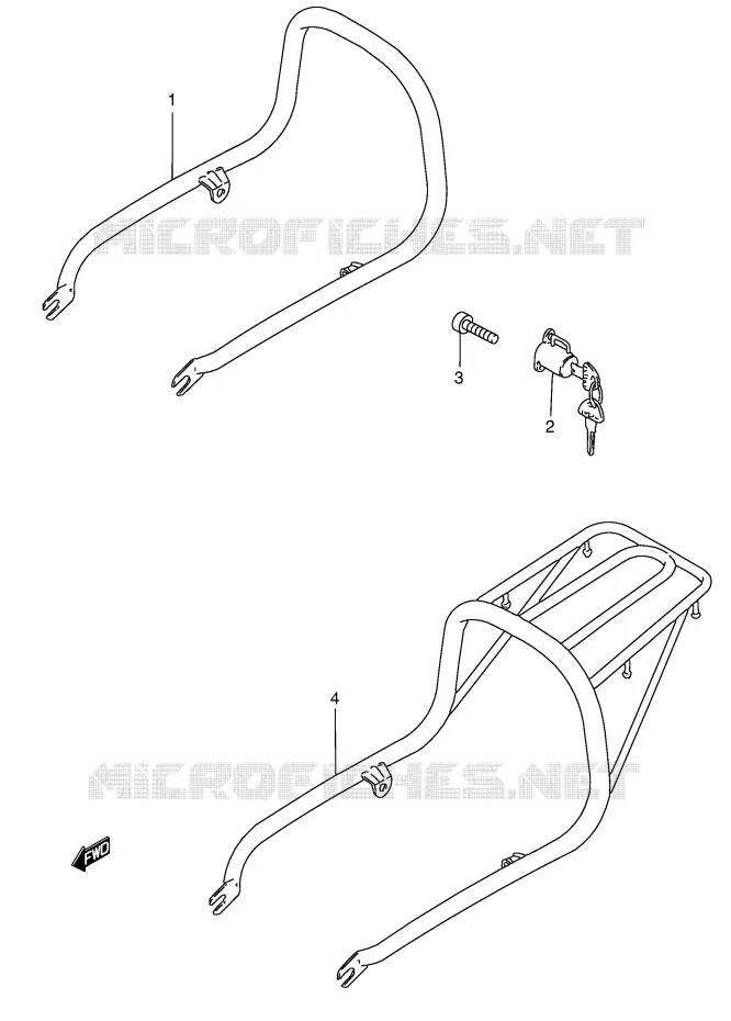 PORTE PAQUET Suzuki MOTO 125 GN 1998  GN125EW(E28)