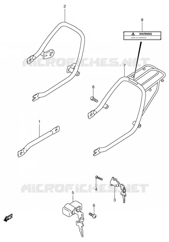 PORTE PAQUET Suzuki MOTO 125 GS 2000  GS125SUY(E71)