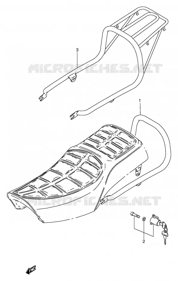 PORTE PAQUET Suzuki MOTO 250 GN 1999  GN250EX(E2)