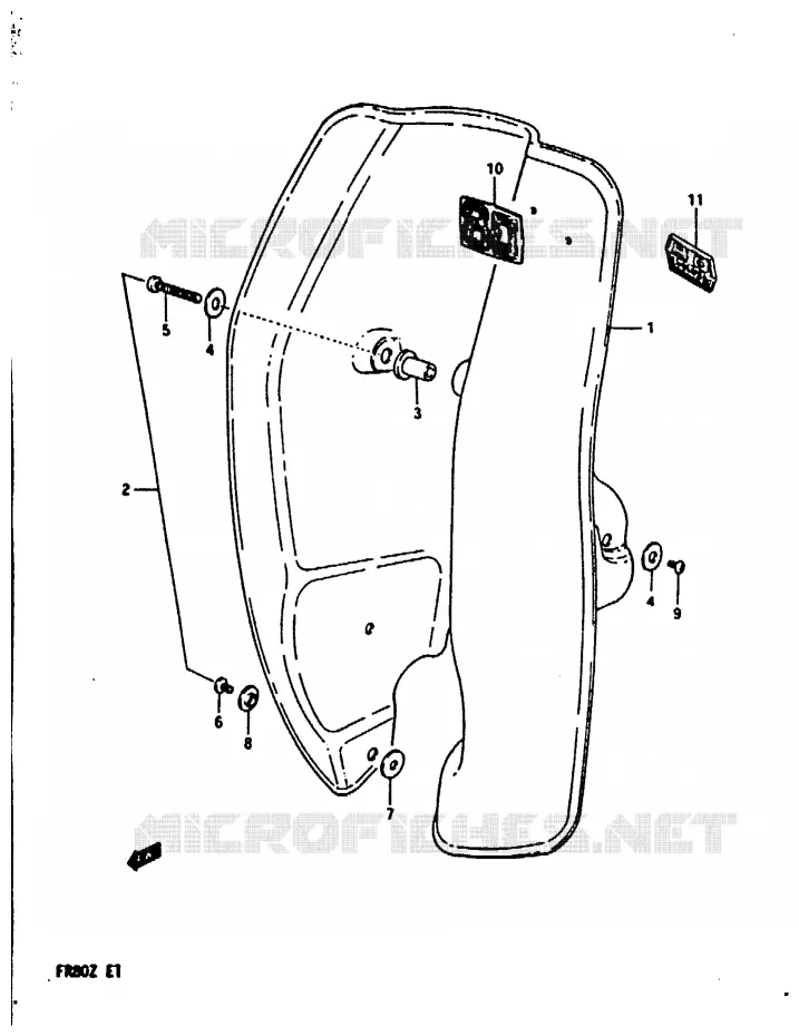 PROTEGE JAMBES Suzuki SCOOTER 80 FR 1982  FR80Z