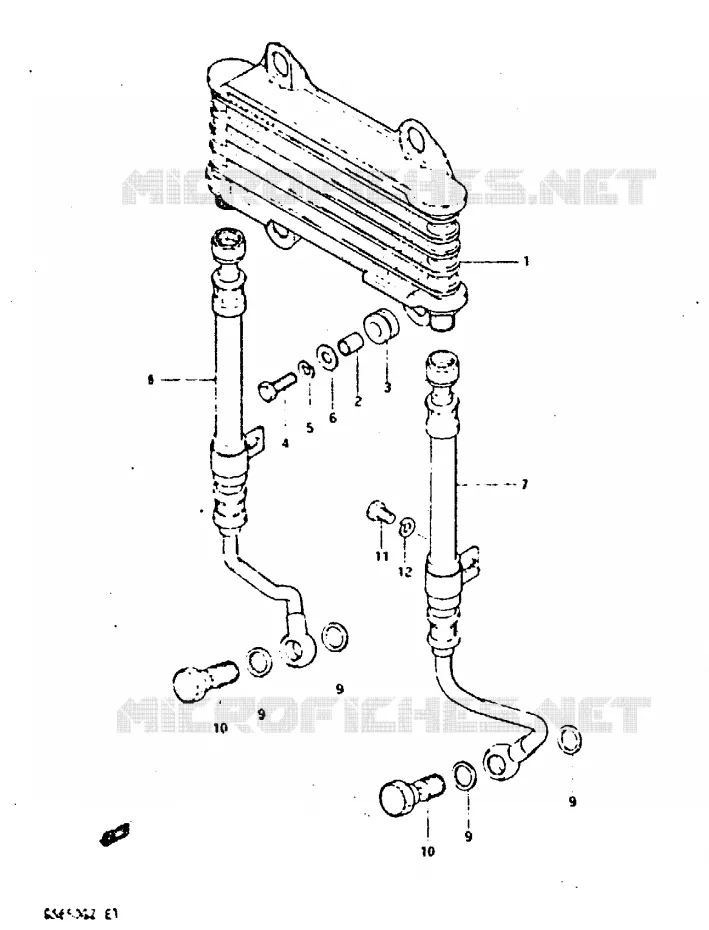 RADIATEUR D'HUILE Suzuki MOTO 650 GS 1982  GS650GZ(X/Z)