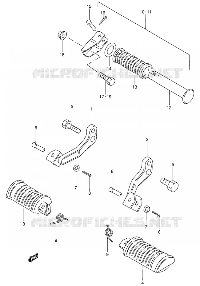 REPOSE PIED Suzuki MOTO 125 GN 1983  GN125ED(E1)