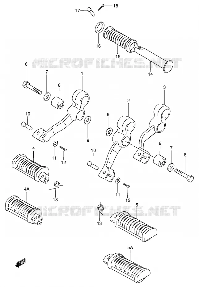 REPOSE PIED Suzuki MOTO 250 GN 1988  GN250J(E2)