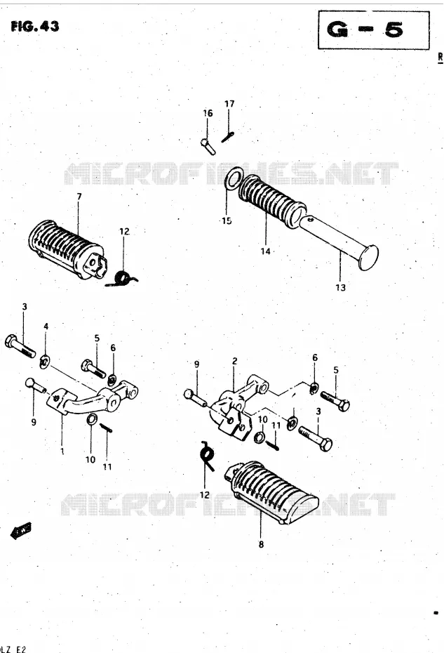 REPOSE PIED Suzuki MOTO 450 GS-L 1999  GS450LX(E2)