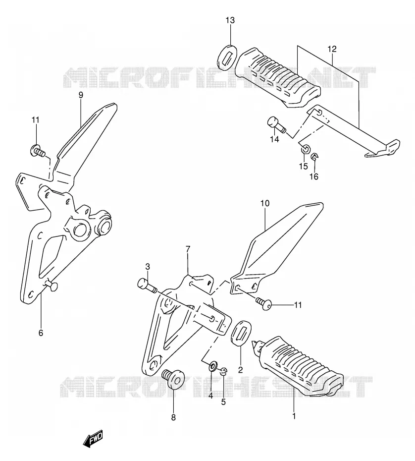 REPOSE PIED Suzuki MOTO 500 GS-E 1990  GS500EUL(E2)