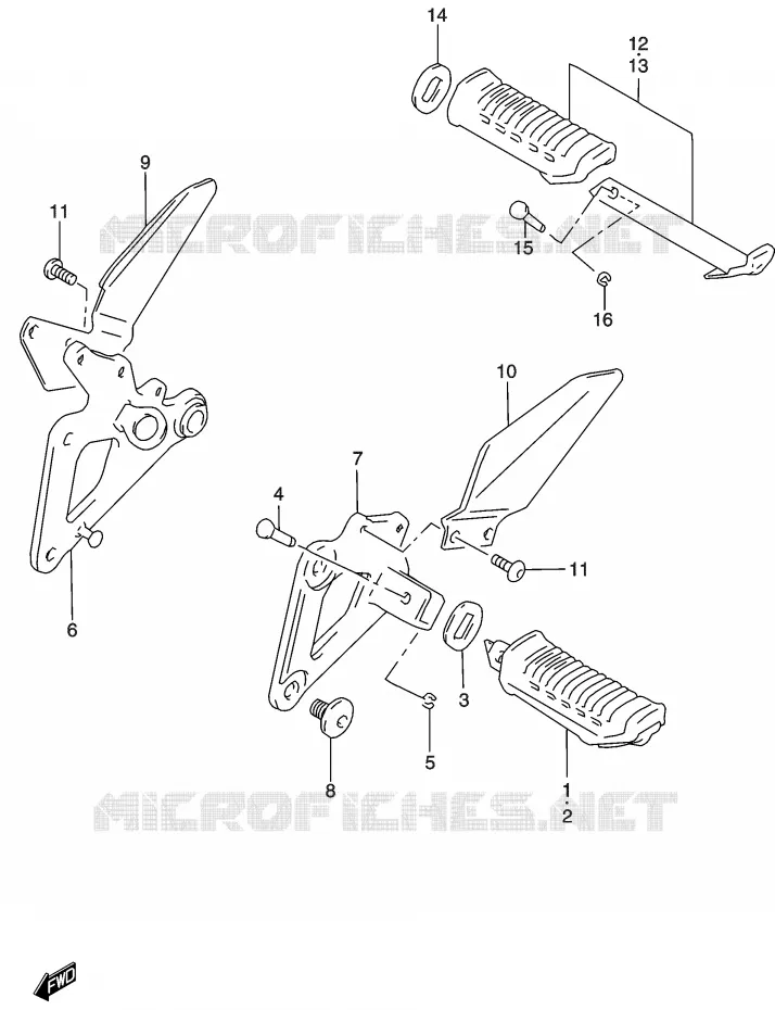 REPOSE PIED Suzuki MOTO 500 GS-E 2003  GS500UK3(P19)