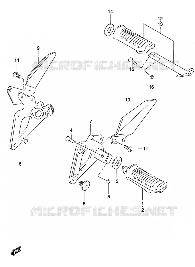 REPOSE PIED Suzuki MOTO 500 GS-E 2004  GS500K4(P19)