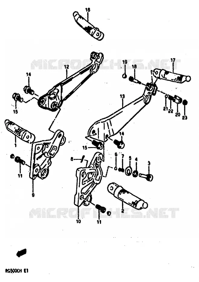 REPOSE PIED Suzuki MOTO 500 RG 1986  RG500G(E1)