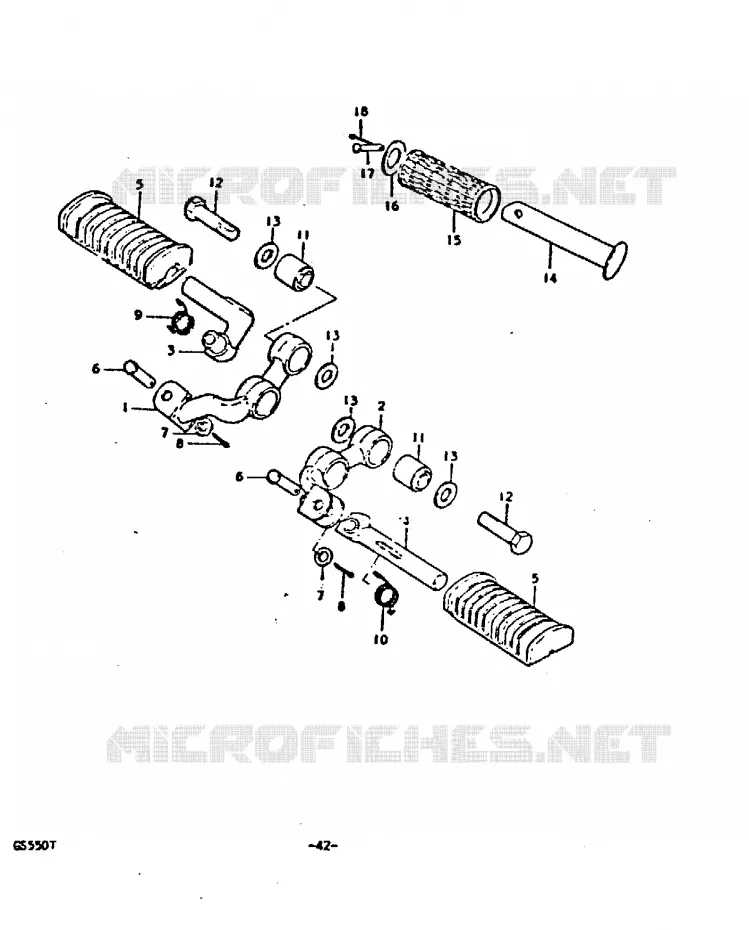 REPOSE PIED Suzuki MOTO 550 GS 1980  GS550ET(T)