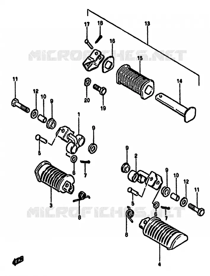 REPOSE PIED Suzuki MOTO 550 GS 1981  GS550MX(X/Z)
