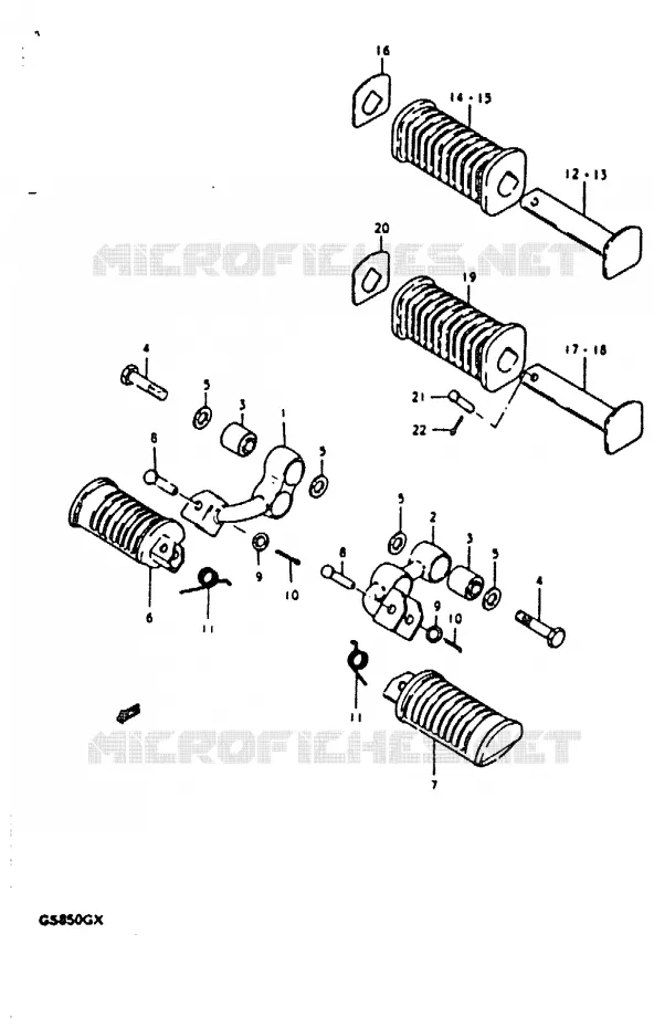 REPOSE PIED Suzuki MOTO 850 GS 1980  GS850GT(T/X)