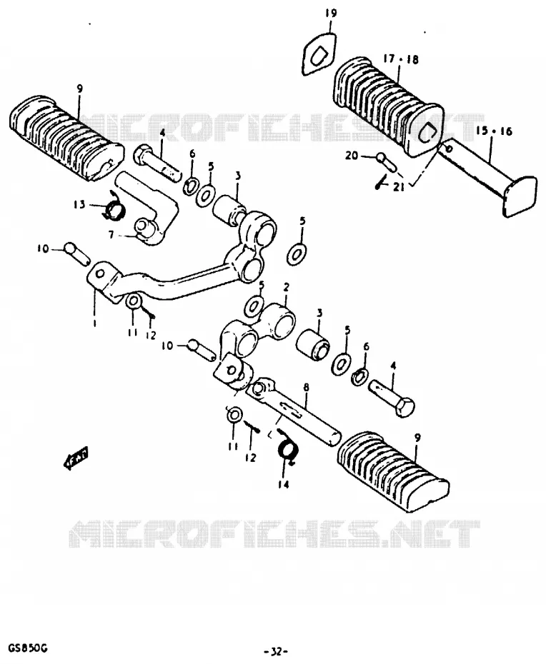 REPOSE PIED Suzuki MOTO 850 GS 1986  GS850G