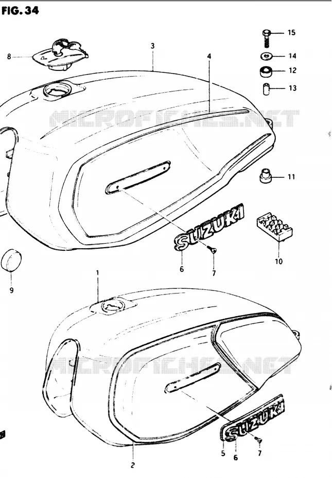 RESERVOIR D'ESSENCE Suzuki MOTO 1100 GS-G 1986  GS1100GG(E/F/G)