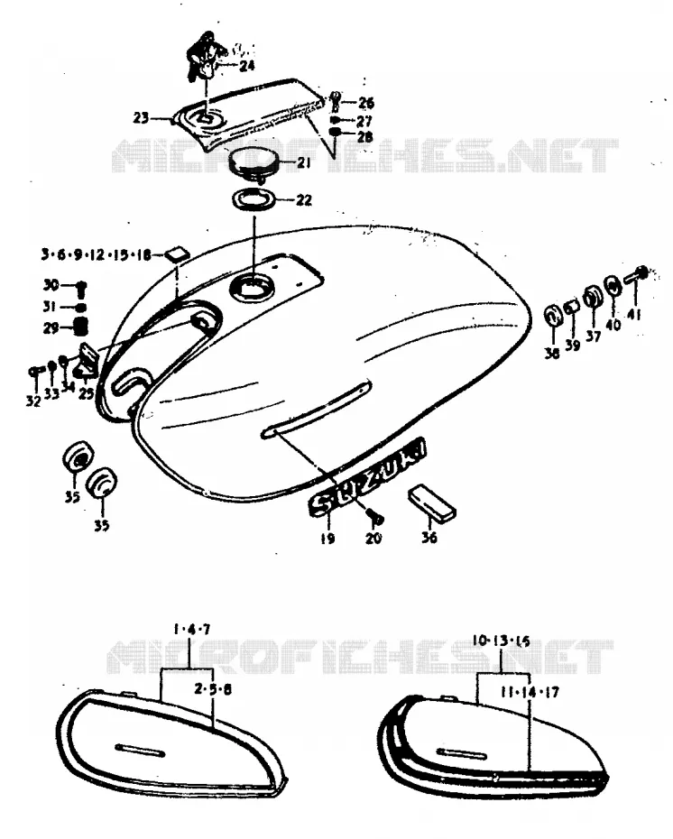 RESERVOIR D'ESSENCE Suzuki MOTO 400 GS 1978  GS400EC(C/N)