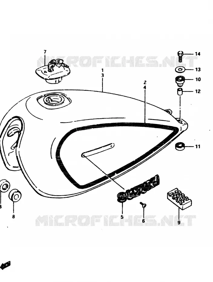 RESERVOIR D'ESSENCE Suzuki MOTO 450 GS-L 1983  GS450LD