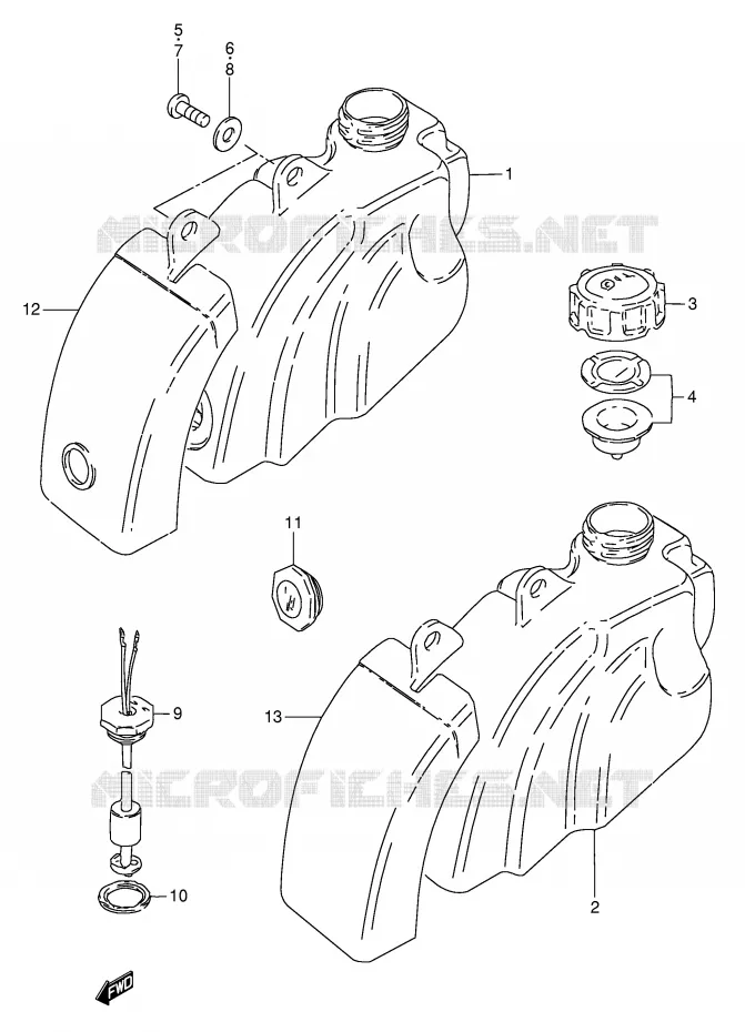 RESERVOIR D'HUILE Suzuki SCOOTER 50 FZ 1993  FZ50NP(E1)