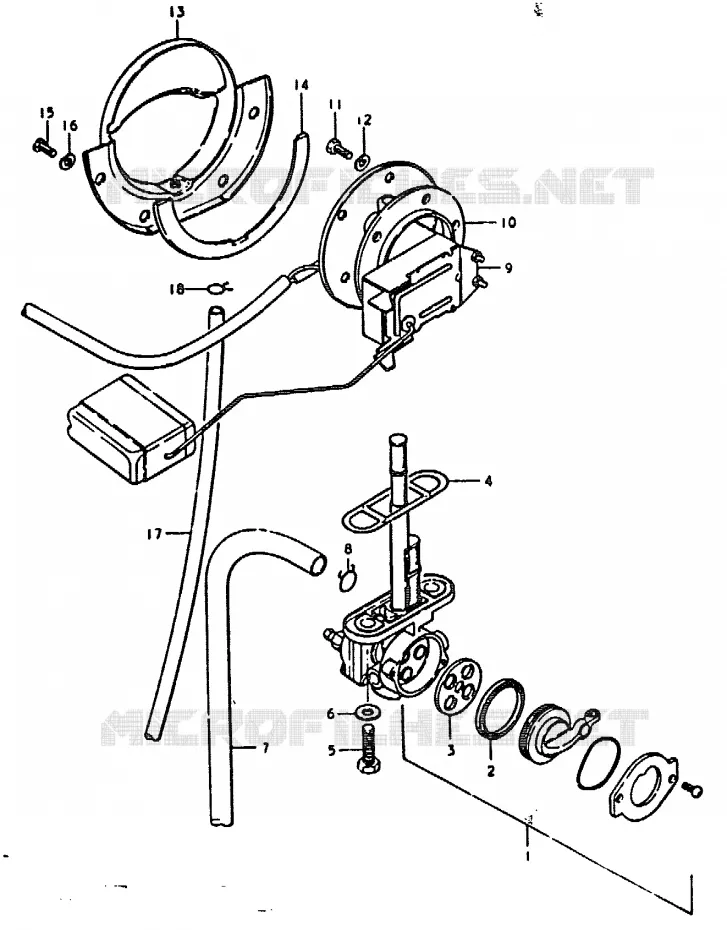 ROBINET / JAUGE A ESSENCE Suzuki MOTO 1000 GS 1978  GS1000C(C/N)