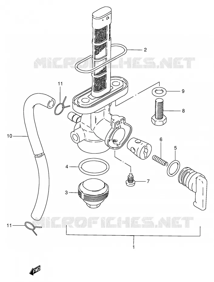ROBINET D'ESSENCE (MODELE T/W) Suzuki MOTO 250 GN 2000  GN250EY(E2)