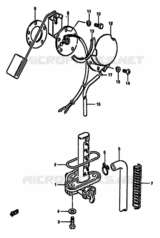 ROBINET D'ESSENCE (MODELE Z) Suzuki MOTO 550 GS 1982  GS550MZ(X/Z)
