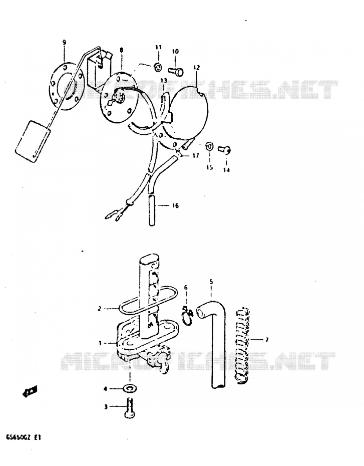 ROBINET D'ESSENCE (MODELE Z) Suzuki MOTO 650 GS 1982  GS650GZ(X/Z)