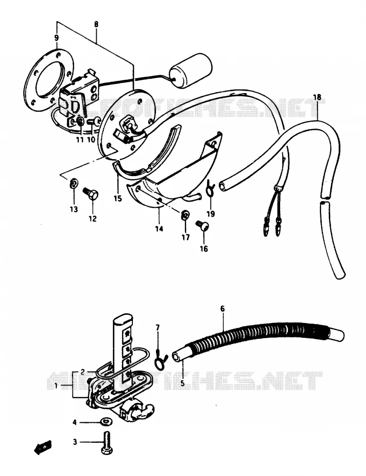 ROBINET D'ESSENCE Suzuki MOTO 1100 GSX-E 1984  GSX1100EE(E/F/G)