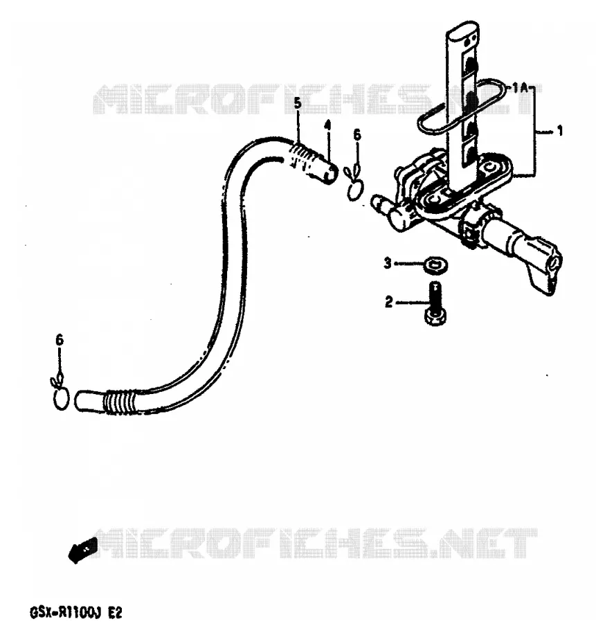 ROBINET D'ESSENCE Suzuki MOTO 1100 GSX-R 1988  GSX-R1100J(G/H/J)