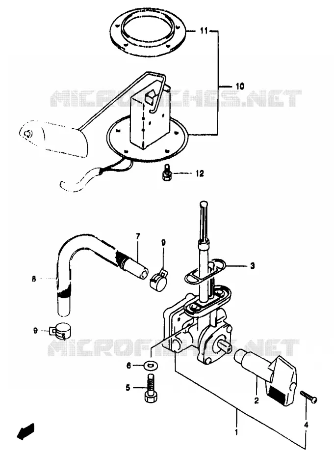 ROBINET D'ESSENCE Suzuki MOTO 1200 BANDIT 1999  GSF1200SX(T/V/W/X/Y)