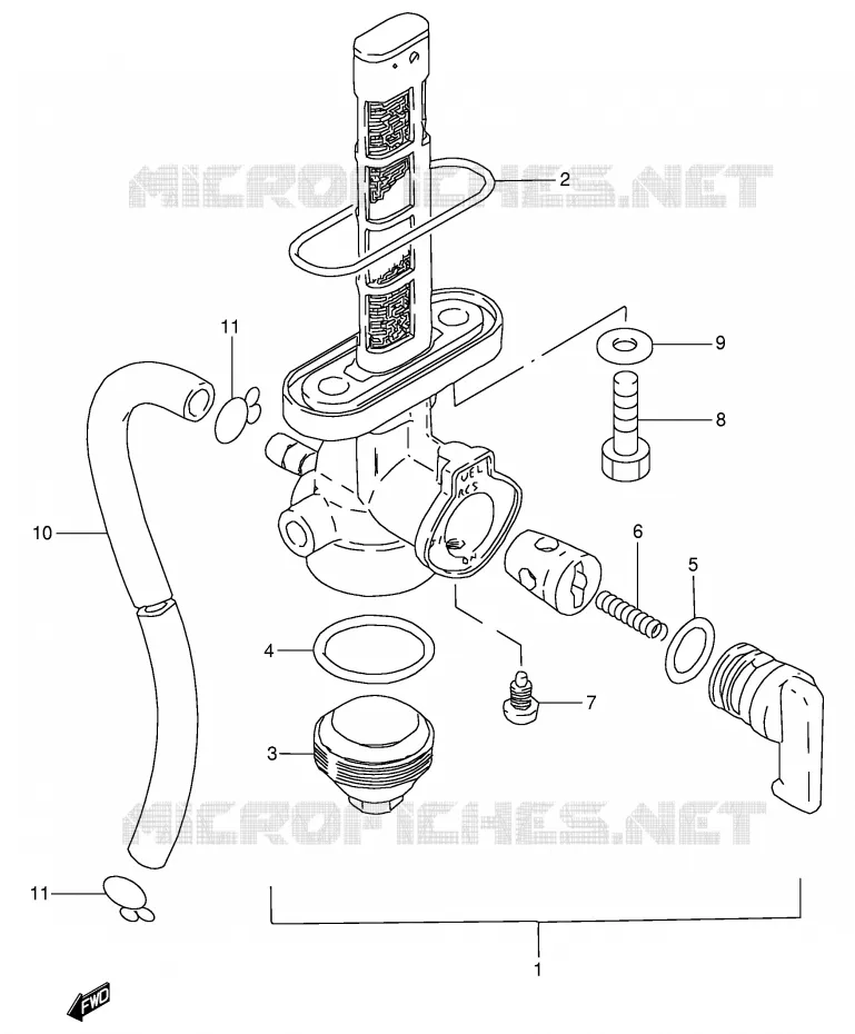 ROBINET D'ESSENCE Suzuki MOTO 125 GN 1994  GN125ER(E1)