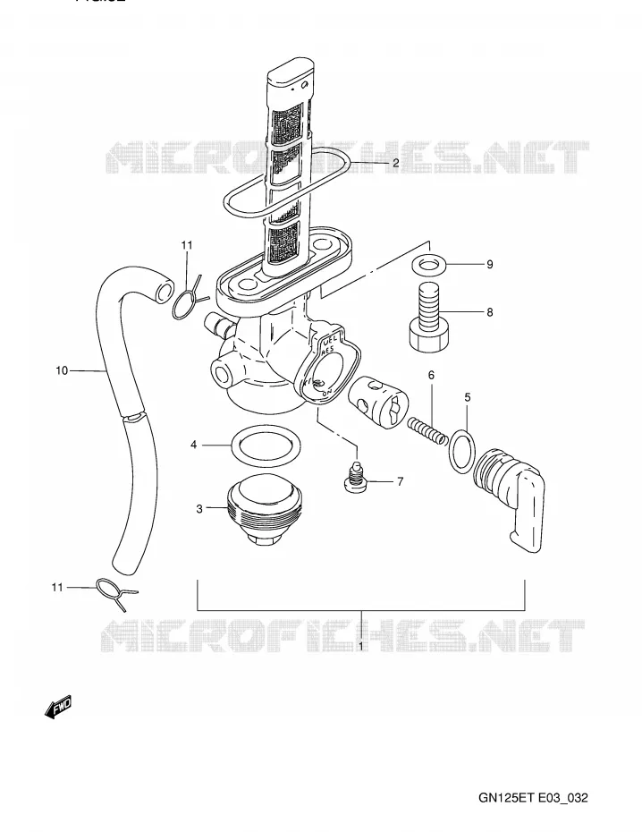 ROBINET D'ESSENCE Suzuki MOTO 125 GN 1995  GN125ES(E3)