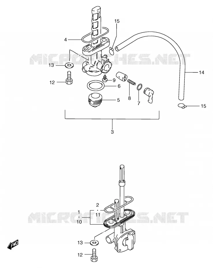 ROBINET D'ESSENCE Suzuki MOTO 125 GS 2000  GS125SY(E71)