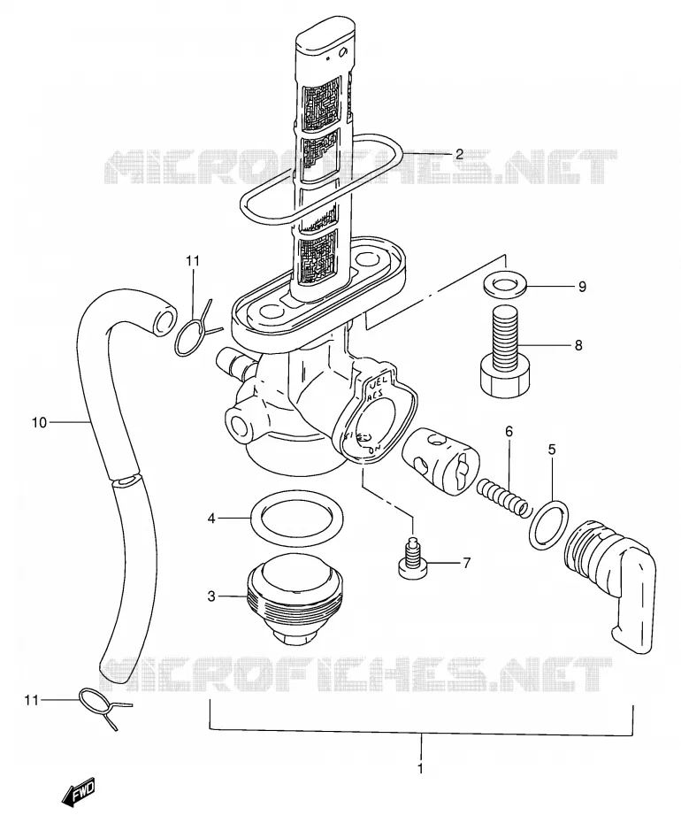 ROBINET D'ESSENCE Suzuki MOTO 250 GN 1990  GN250L(E2)