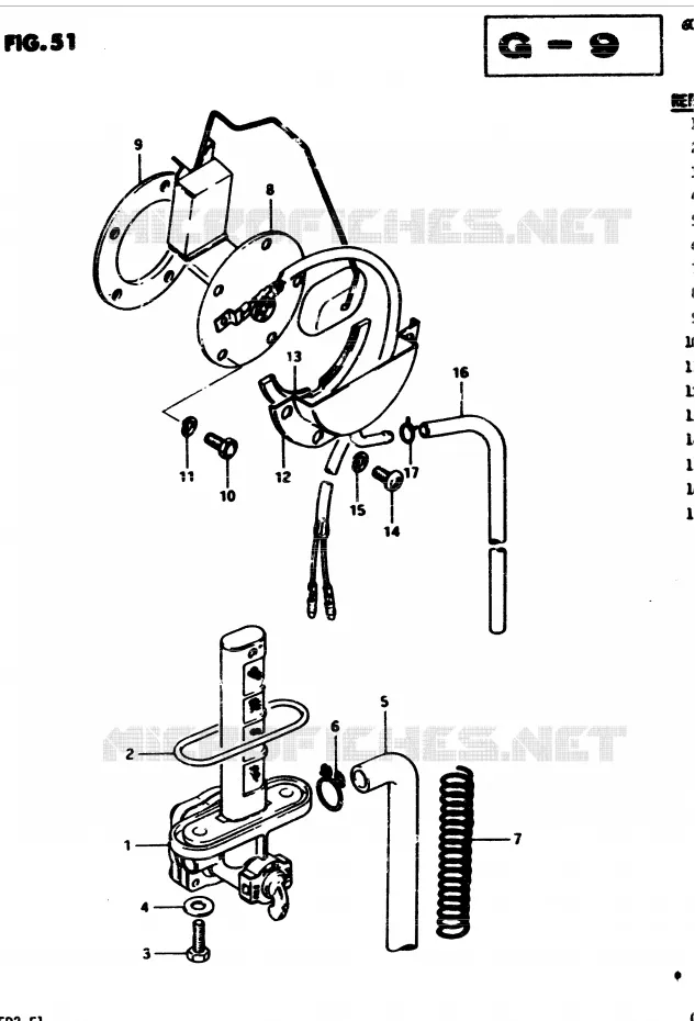 ROBINET D'ESSENCE Suzuki MOTO 450 GS-S 1982  GS450SZ(2/Z/D)