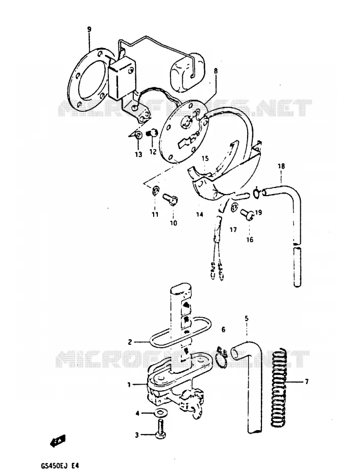 ROBINET D'ESSENCE Suzuki MOTO 450 GS-S 1986  GS450SG(E/F/G/H/J)