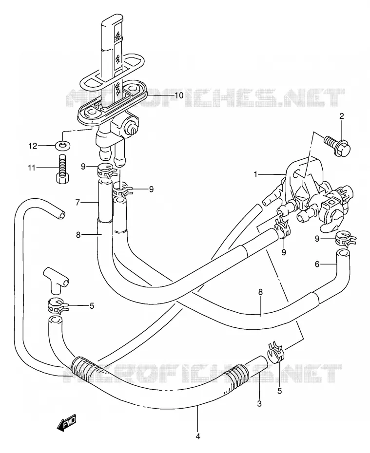 ROBINET D'ESSENCE Suzuki MOTO 500 GS-E 1990  GS500EL(E2)