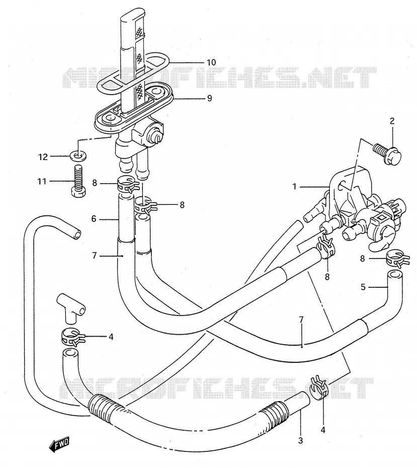 ROBINET D'ESSENCE Suzuki MOTO 500 GS-E 1993  GS500EUP(E28)