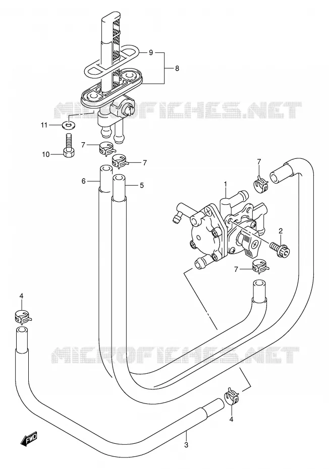 ROBINET D'ESSENCE Suzuki MOTO 500 GS-E 2001  GS500K1(E2)