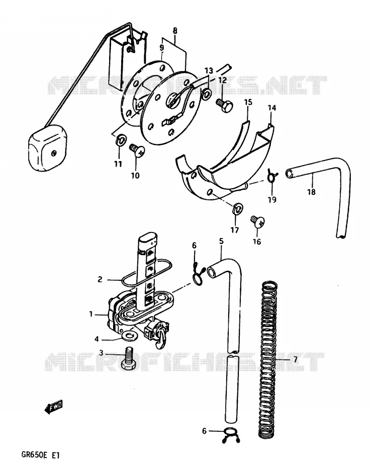 ROBINET D'ESSENCE Suzuki MOTO 650 TEMPTER 1984  GR650XE(D/E)