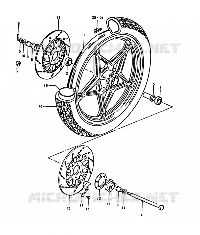 ROUE AVANT (GS1000ET, GS1000HT) Suzuki MOTO 1000 GS 1980  GS1000T(T)