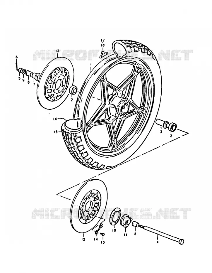 ROUE AVANT Suzuki MOTO 1000 GS 1979  GS1000S
