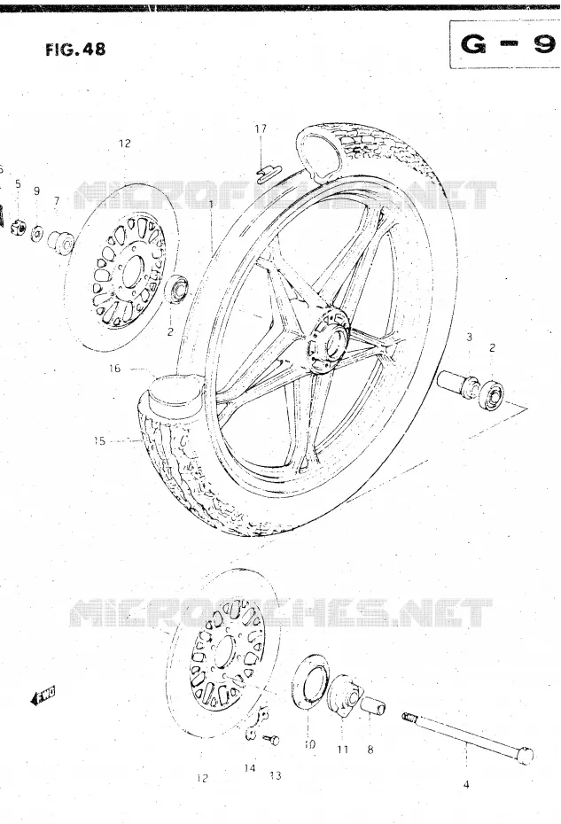 ROUE AVANT Suzuki MOTO 500 GS-E 1983  GS500ED(Z/D)