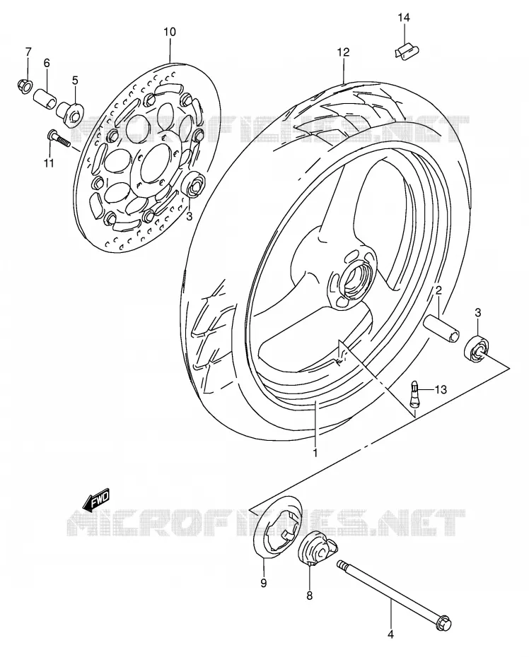 ROUE AVANT Suzuki MOTO 500 GS-E 1995  GS500EUS(E2)