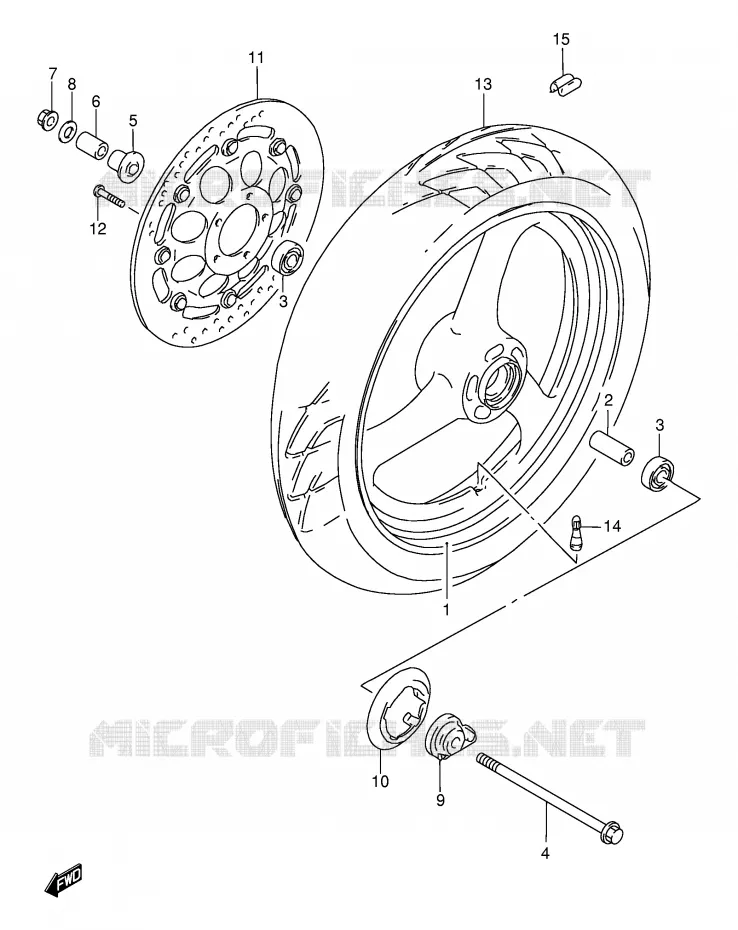 ROUE AVANT Suzuki MOTO 500 GS-E 2001  GS500K1(E2)